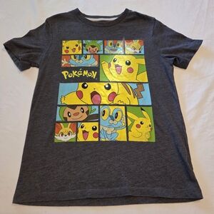 Old Navy Boys Charcoal Heather Logo Tee - W